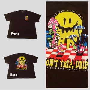 Men’s trippy psychedelic mushroom T-shirt 3X